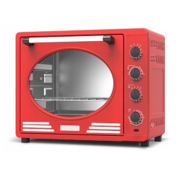 Retro piekarnik elektryczny TurboTronic termoobieg rożno 35L 1600W Czerwony TT-EV35R RED