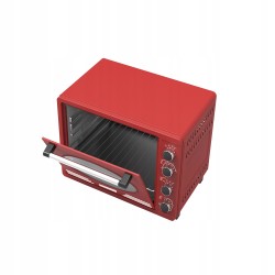 Retro piekarnik elektryczny TurboTronic termoobieg rożno 35L 1600W Czerwony TT-EV35R RED