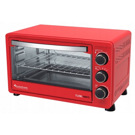 Piekarnik elektryczny TurboTronic 23L termoobieg rożno grill 1500W Czerwony TT-EV23 RED