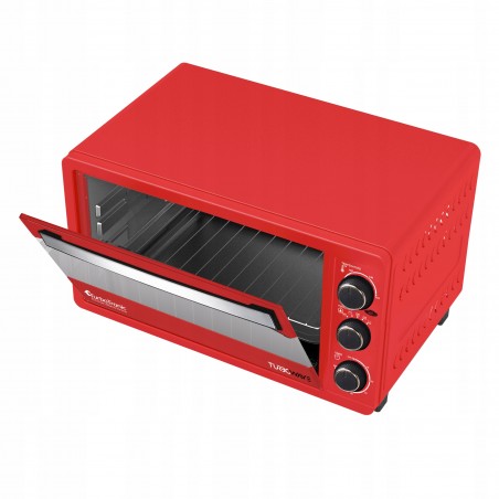 Piekarnik elektryczny TurboTronic 23L termoobieg rożno grill 1500W Czerwony TT-EV23 RED