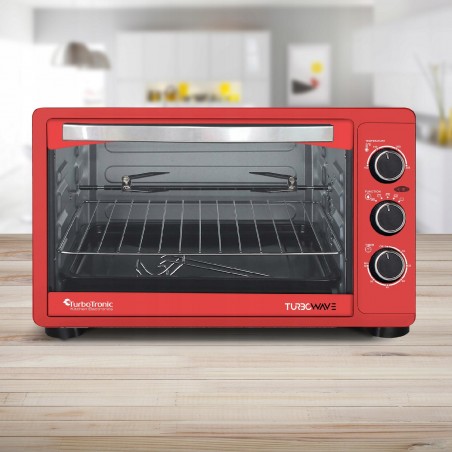 Piekarnik elektryczny TurboTronic 23L termoobieg rożno grill 1500W Czerwony TT-EV23 RED