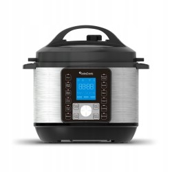 Szybkowar elektryczny TurboTronic kombiwar Multicooker moc 1000W poj. 6L Srebrny TT-DPC8 SILVER