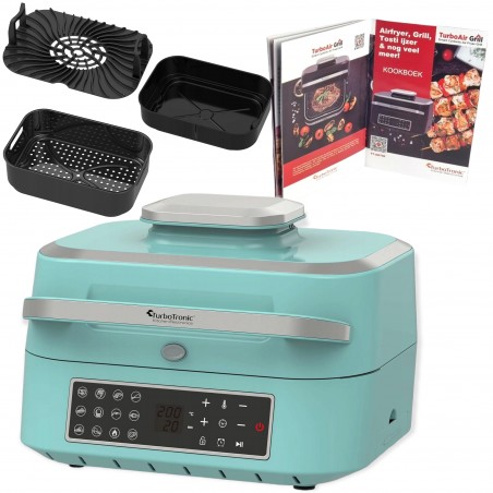 Grill elektryczny TurboTronic frytownica air fryer 1800w 5,5L Turkusowy TT-AG700 TURQUOISE