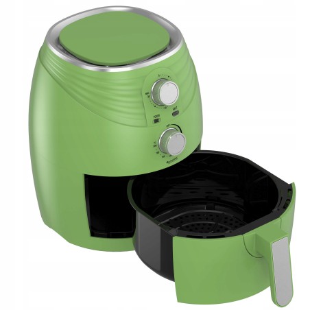 Frytkownica beztłuszczowa TurboTronic frytownica manualna 3,5L 1400w Zielona TT-AF11M GREEN