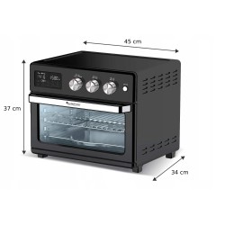 Piekarnik elektryczny frytownica TurboTronic suszarka grzybów owoców dehydrator 32L 1700w Czarny