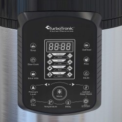 Szybkowar TurboTronic garnek elektryczny multicoocer kombiwar parowar 6L 1000W 70 kpa 14 programów Srebrny