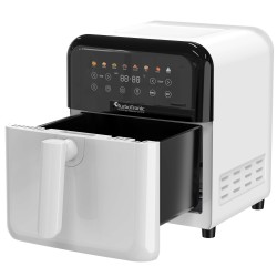 Frytownica beztłuszczowa TurboTronic air fryer metalowe wnętrze wyświetlacz 1600w 6L Biała