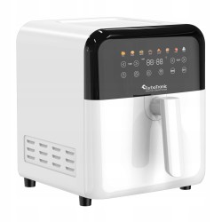 Frytownica beztłuszczowa TurboTronic air fryer metalowe wnętrze wyświetlacz 1600w 6L Biała