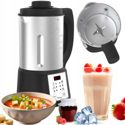 Blender kielichowy mikser do gotowania zupy TurboTronic zupowar soup maker 1,6L 1000w Srebrny