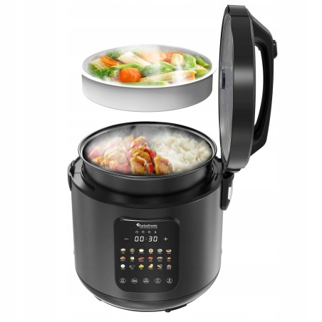 Multicooker parowar szybkowar TurboTronic kombiwar garnek elektryczny frytownica 5L 860W Czarny