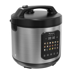 Multicooker parowar szybkowar TurboTronic kombiwar garnek elektryczny frytownica 5L 860W Srebrny