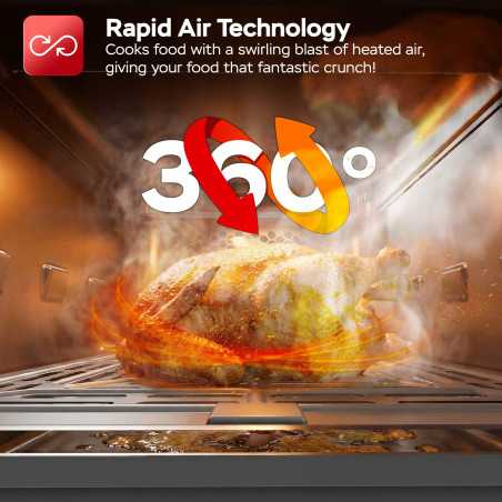 Pionowa frytkownica TurboTronic frytownica beztłuszczowa 2 kosze z okienkiem cyfrowa 11L 2460w Czarna TT-AF510D