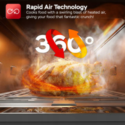 Pionowa frytkownica TurboTronic frytownica beztłuszczowa 2 kosze z okienkiem cyfrowa 11L 2460w Czarna TT-AF510D