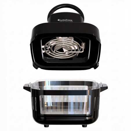 Frytownica beztłuszczowa 6L TurboTronic Air Fryer szklany kosz do smażenia 1600w Czarny TT-AFG6 BLACK