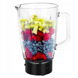 Blender kielichowy TurboTronic szklany max 1400W kruszy lód poj. 1,5L Czerwony TT-BG6 RED