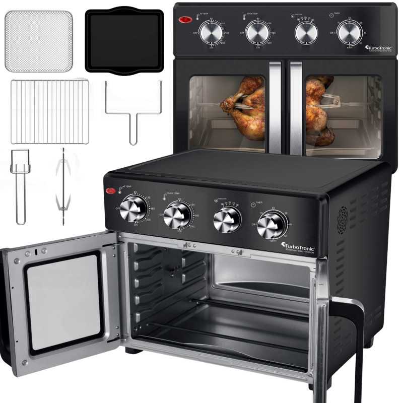 Piekarnik elektryczny TurboTronic rożno frytownica grill 32L 1700w Czarny TT-AF32MFD BLACK