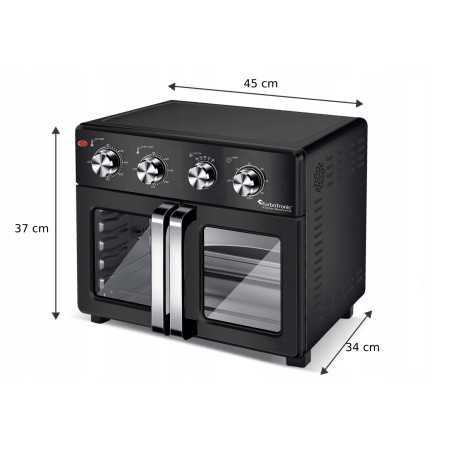 Piekarnik elektryczny TurboTronic rożno frytownica grill 32L 1700w Czarny TT-AF32MFD BLACK