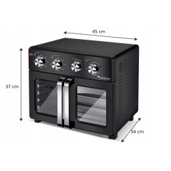 Piekarnik elektryczny TurboTronic rożno frytownica grill 32L 1700w Czarny TT-AF32MFD BLACK