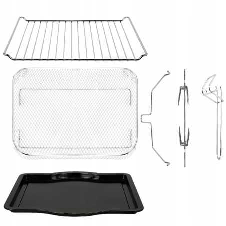 Piekarnik elektryczny TurboTronic rożno frytownica grill 32L 1700w Czarny TT-AF32MFD BLACK