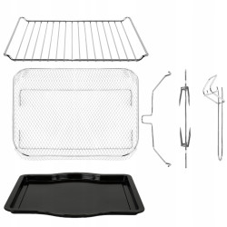 Piekarnik elektryczny TurboTronic rożno frytownica grill 32L 1700w Czarny TT-AF32MFD BLACK
