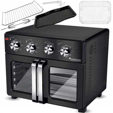 Piekarnik elektryczny TurboTronic rożno frytownica grill 32L 1700w Czarny TT-AF32MFD BLACK
