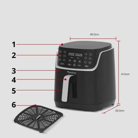 Frytkownica beztłuszczowa dehydrator TurboTronic 8L 1700w TT-AF13D