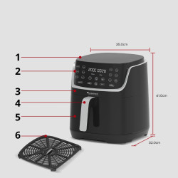 Frytkownica beztłuszczowa dehydrator TurboTronic 8L 1700w TT-AF13D