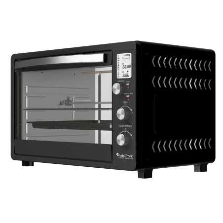 Piekarnik elektryczny TurboTronic termoobieg rożno grill cyfrowy wyświetlacz 45L 2000w Czarny TT-DEV45