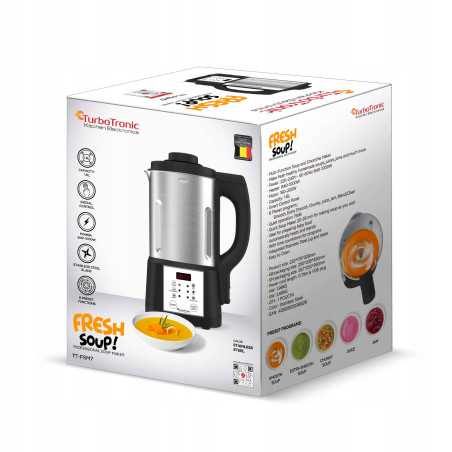 Blender kielichowy mikser do gotowania zupy TurboTronic zupowar soup maker 1,6L 1000w Czarny TT-FSM7 BLACK