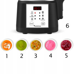 Blender kielichowy mikser do gotowania zupy TurboTronic zupowar soup maker 1,6L 1000w Czarny TT-FSM7 BLACK