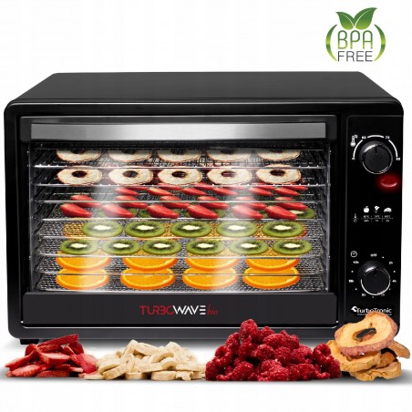 Suszarka do grzybów TurboTronic owoców 45L dehydrator 650W Czarny TT-FD45