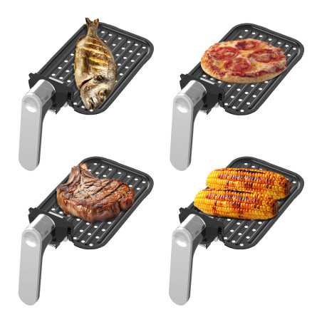 Frytownica beztłuszczowa 9L TurboTronic AIR Fryer 2x4.5L dwie komory metalowe wnętrze 2200w Czarna TT-DAF8