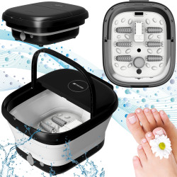 Wodny masażer do stóp z podgrzewaniem TurboTronic bąbelkami hydromasaż składany 41-45°c 500w ST-FBM10