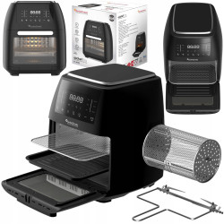 Piekarnik frytownica beztłuszczowa TurboTronic frytkownica rożen grill 12L 2000w Czarna TT-AF260