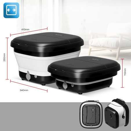 Wodny masażer do stóp z podgrzewaniem TurboTronic bąbelkami hydromasaż składany 41-45°c 500w ST-FBM10
