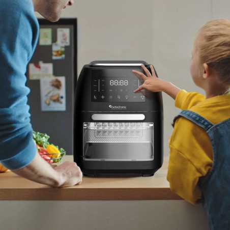 Piekarnik frytownica beztłuszczowa TurboTronic frytkownica rożen grill 12L 2000w Czarna TT-AF260