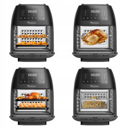 Piekarnik frytownica beztłuszczowa TurboTronic frytkownica rożen grill 12L 2000w Czarna TT-AF260