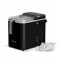 Kostkarka do lodu TurboTronic maszyna do kostek 12kg/24h 6-7min/cykl 1,5L 2 rozmiary ICE Frappe 110W Czarna TT-ICM2