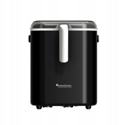 Kostkarka do lodu TurboTronic maszyna do kostek 12kg/24h 6-7min/cykl 1,5L 2 rozmiary ICE Frappe 110W Czarna TT-ICM2