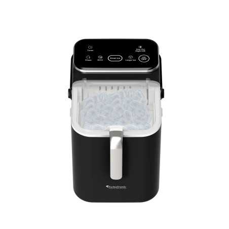 Kostkarka do lodu TurboTronic maszyna do kostek 12kg/24h 6-7min/cykl 1,5L 2 rozmiary ICE Frappe 110W Czarna TT-ICM2