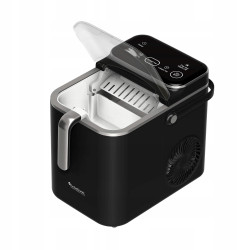 Kostkarka do lodu TurboTronic maszyna do kostek 12kg/24h 6-7min/cykl 1,5L 2 rozmiary ICE Frappe 110W Czarna TT-ICM2