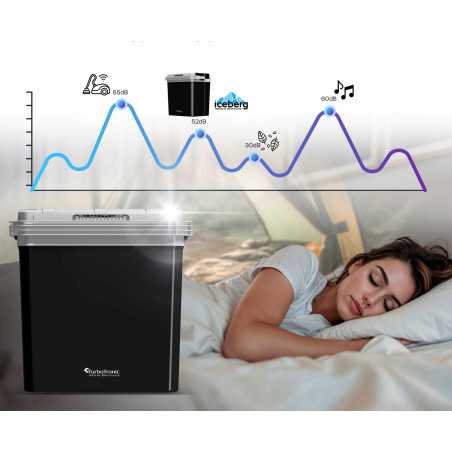 Przenośna lodówka turystyczna TurboTronic do auta z funkcją chłodzenia i grzania kemping 24L 12V lub 220V 40W-58W Czarna TT-EC24
