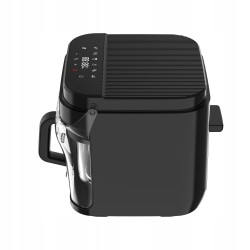 Frytownica beztłuszczowa 5,5L Air Fryer TurboTronic szklany kosz do smażenia 1200W Czarna TT-AFG5