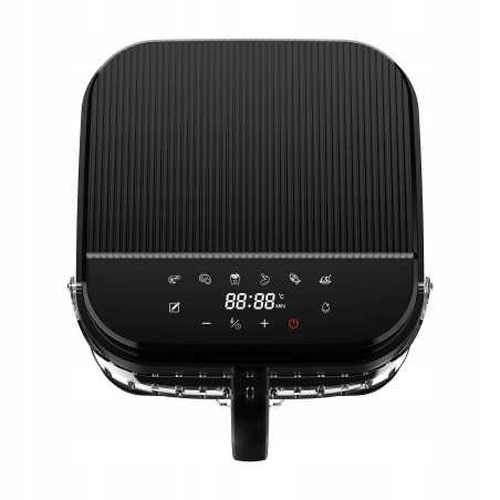 Frytownica beztłuszczowa 5,5L Air Fryer TurboTronic szklany kosz do smażenia 1200W Czarna TT-AFG5