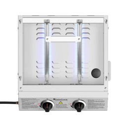 Płyta Grill gazowy TurboTronic płaski stołowy do burgerów stek stal nierdzewna 3mm Pro 6,3 kw Srebrny TT-BBQ6