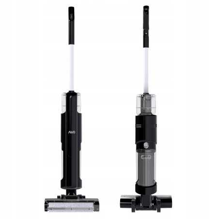 Odkuracz pionowy TurboTronic 3w1 mop bioniczny do podłóg odkurza myje mopuje na mokro ze szczotką akumulatorowy 180w Czarny T...