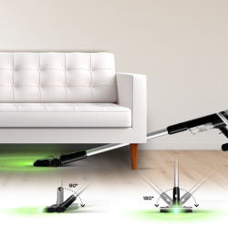 Odkurzacz bezprzewodowy TurboTronic pionowy ręczny bezworkowy elektroszczotka laser 120w Czarny TT-AIV6