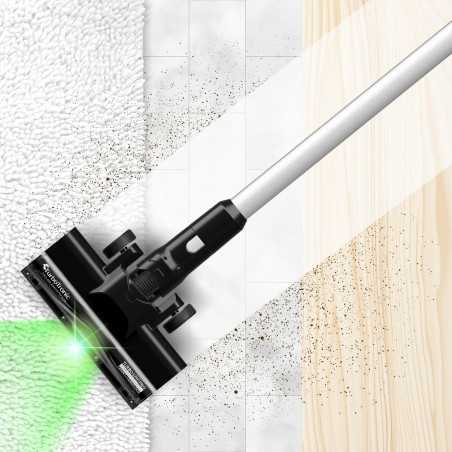 Odkurzacz bezprzewodowy TurboTronic pionowy ręczny bezworkowy elektroszczotka laser 120w Czarny TT-AIV6