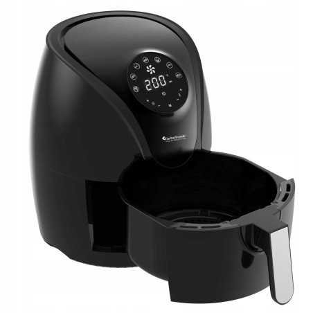 Frytkownica beztłuszczowa TurboTronic frytownica cyfrowa poj. 3,5L kosz 1.2KG 50-200°C 1400W Srebrna TT-AF9D SILVER