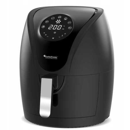 Frytkownica beztłuszczowa TurboTronic frytownica cyfrowa poj. 3,5L kosz 1.2KG 50-200°C 1400W Srebrna TT-AF9D SILVER